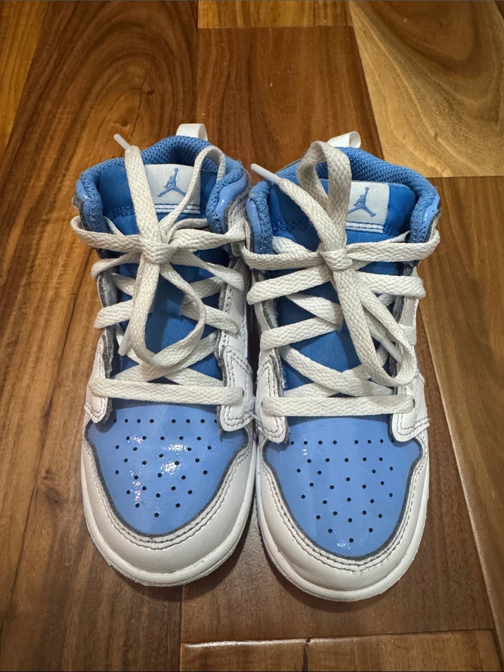 Nike Kids Blue and White High-Top Sneakers